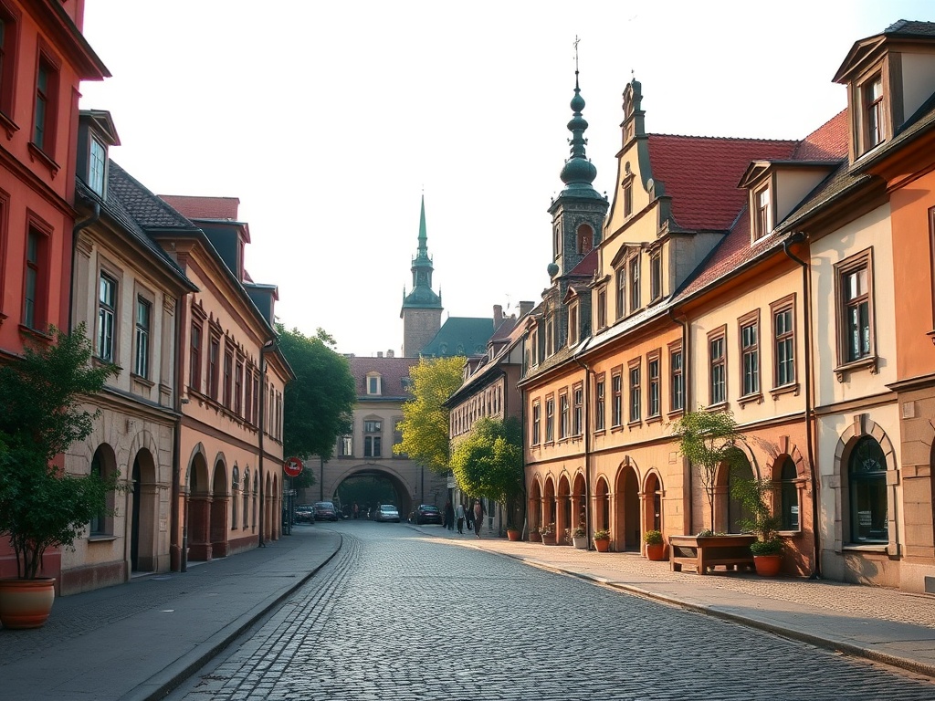 Widok na Piastów - miasto w okresie transformacji gospodarczej, bloki mieszkalne i infrastruktura miejska z przełomu XX i XXI wieku